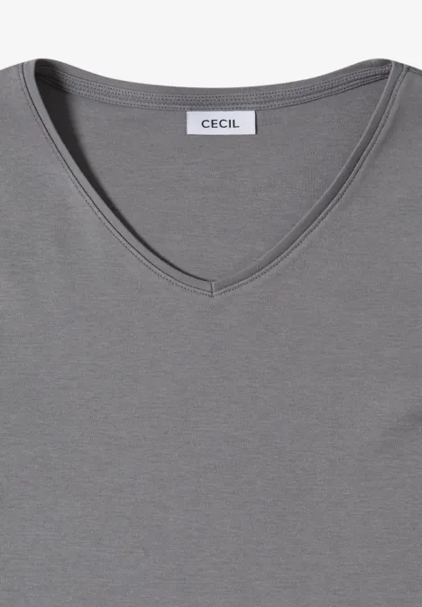 Basic katoenen shirt graphite light grey