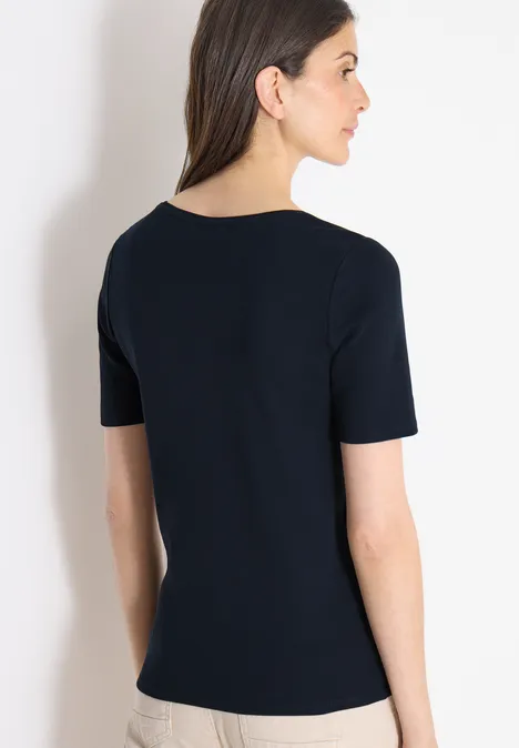 Basic katoenen shirt universal blue