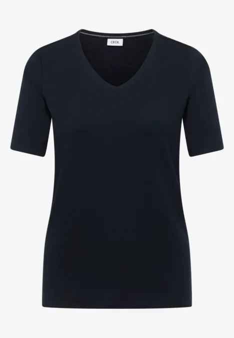 Basic T-Shirt aus Baumwolle universal blue