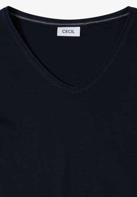 Basic katoenen shirt universal blue