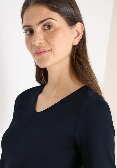 Basic katoenen shirt universal blue