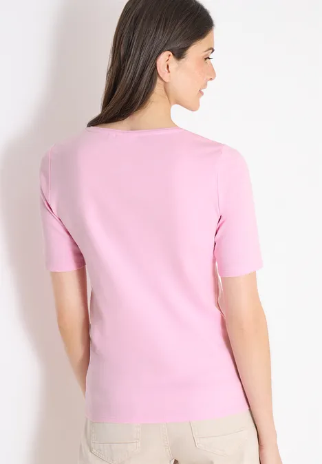 Basic katoenen shirt light blush rose