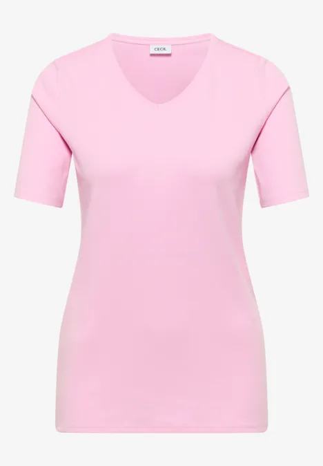 Basic katoenen shirt light blush rose