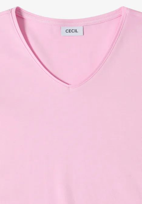 Basic katoenen shirt light blush rose