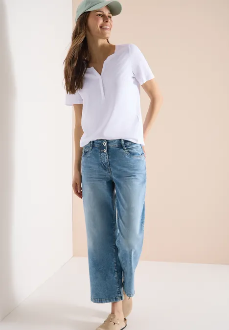 T-shirt de base au look tunique White