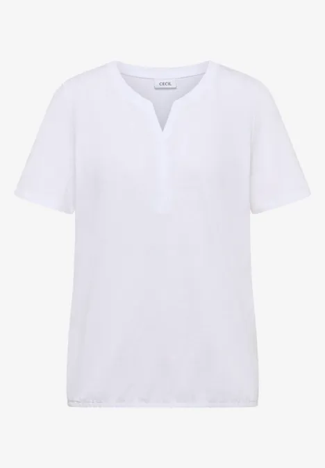 Basic Shirt im Tunika-Look White
