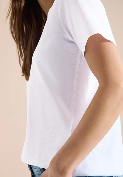 T-shirt de base au look tunique White