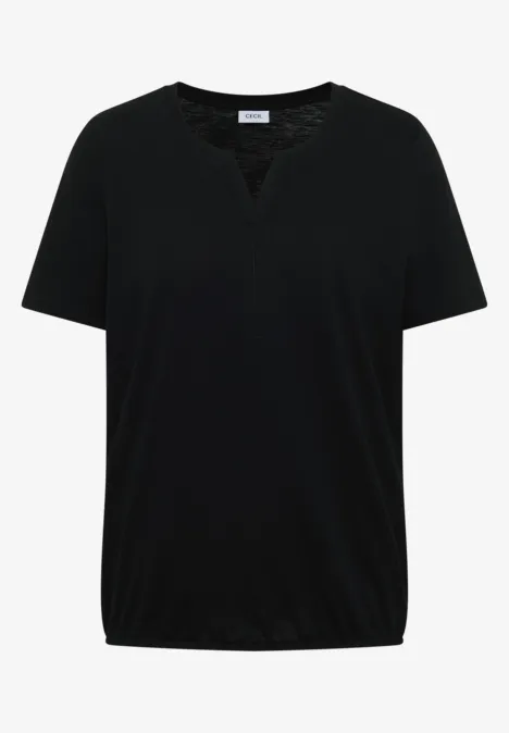 Basic Shirt im Tunika-Look Black
