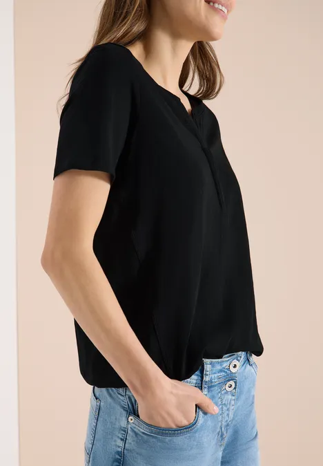 T-shirt de base au look tunique Black