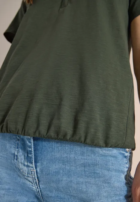 T-shirt de base au look tunique khaki