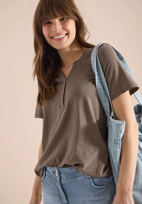 T-shirt de base au look tunique urban taupe
