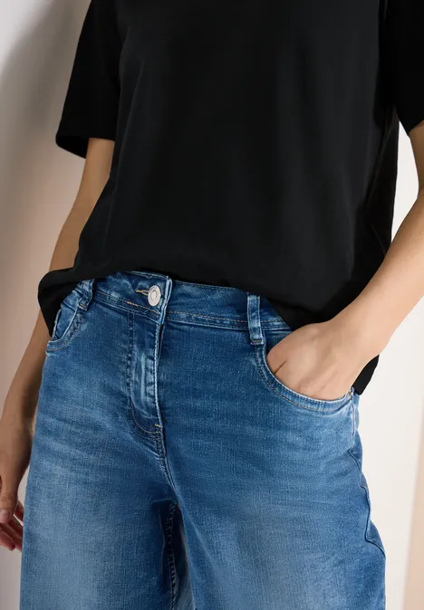 Basic Shirt met V-hals Black