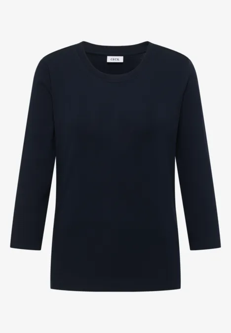 Geribd overhemd in effen kleur universal blue Geribd overhemd in effen kleur universal blue