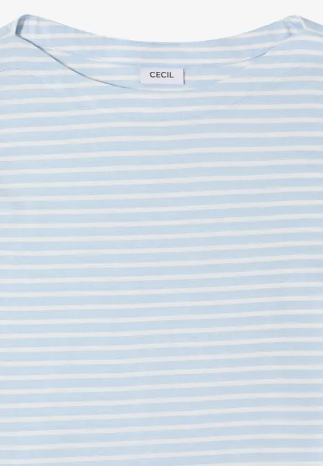 T-shirt à rayures light sky blue