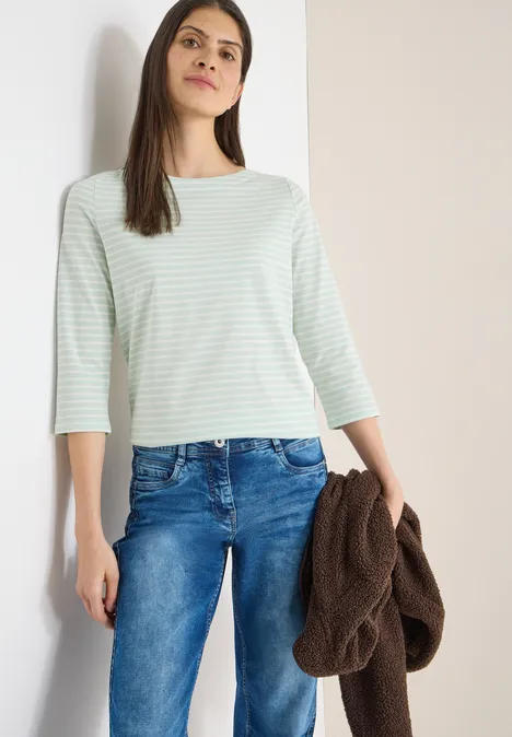 T-shirt à rayures grove green