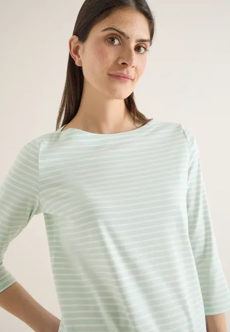 T-shirt à rayures grove green