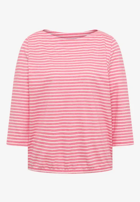 T-shirt à rayures geranium red