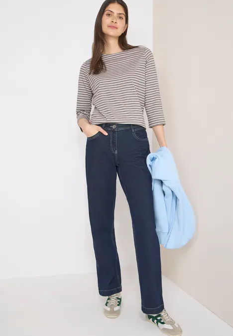 T-shirt à rayures urban taupe