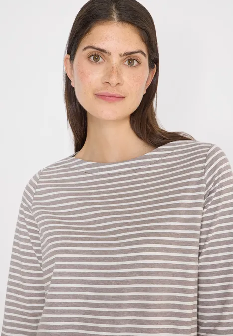 T-shirt à rayures urban taupe