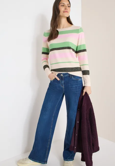 Gestreiftes Shirt raw khaki