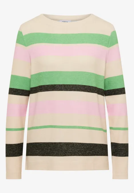 Gestreiftes Shirt raw khaki