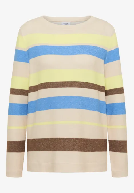 Gestreiftes Shirt urban taupe melange