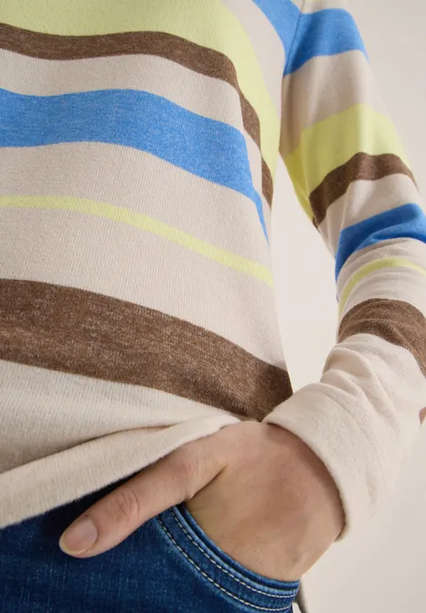 Gestreiftes Shirt urban taupe melange