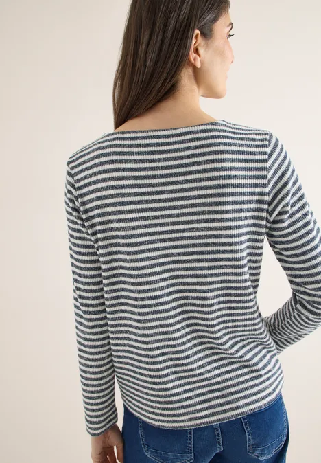 Gestreiftes Shirt universal blue melange