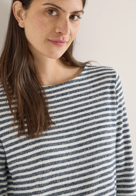 Gestreiftes Shirt universal blue melange