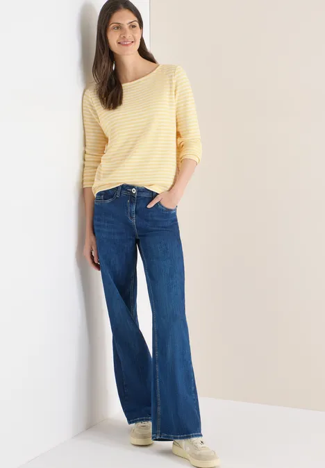 Gestreiftes Shirt iced yellow melange