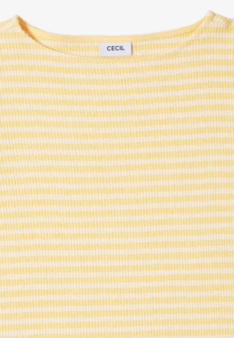 Gestreiftes Shirt iced yellow melange