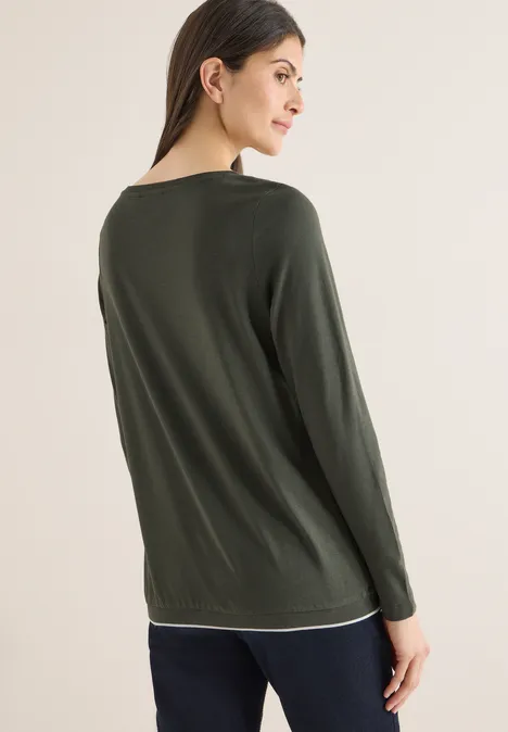 T-shirt en couleur unie khaki