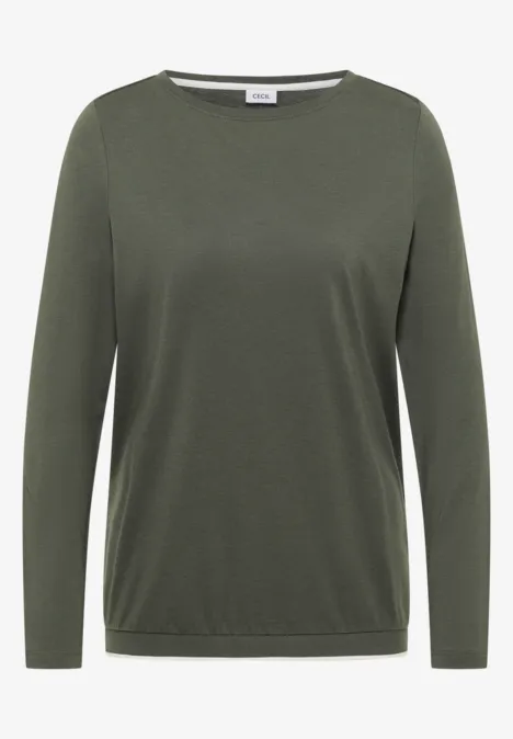 T-shirt en couleur unie khaki