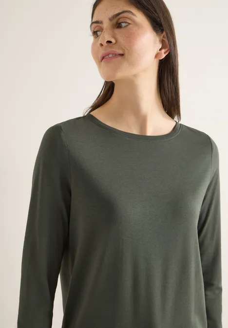 T-shirt en couleur unie khaki