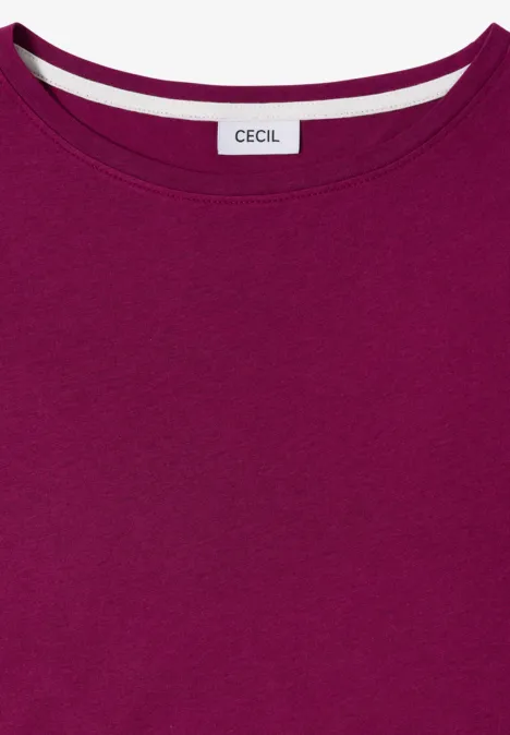 T-shirt en couleur unie magenta purple