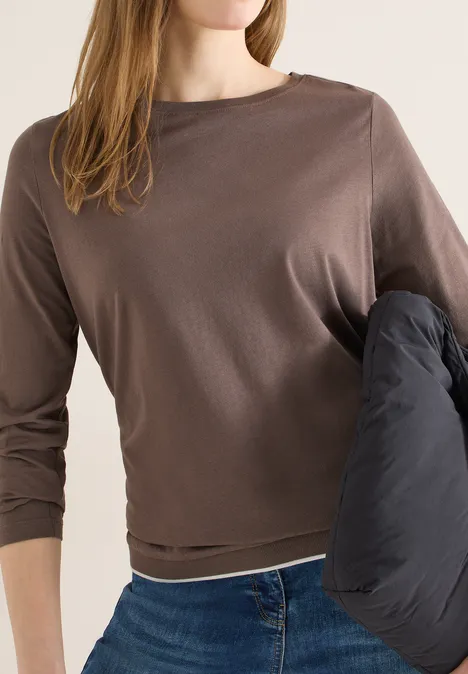 T-shirt en couleur unie urban taupe