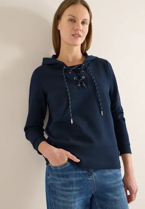 Hoodie shirt met touwtjes universal blue