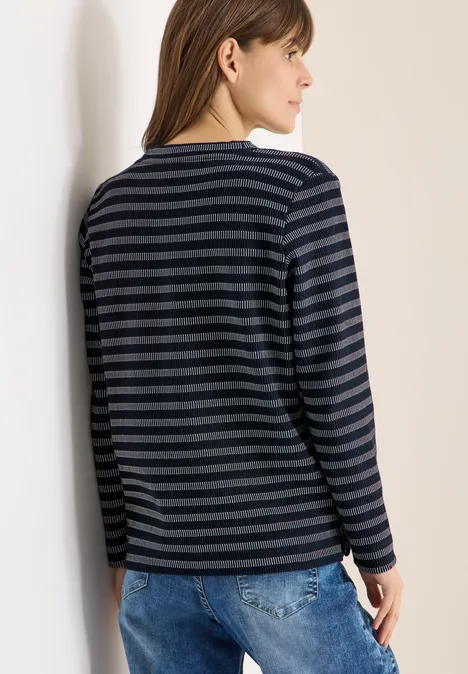 Gestreiftes Shirt universal blue