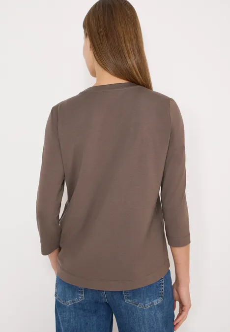 Shirt met print aan de voorkant urban taupe Shirt met print aan de voorkant urban taupe