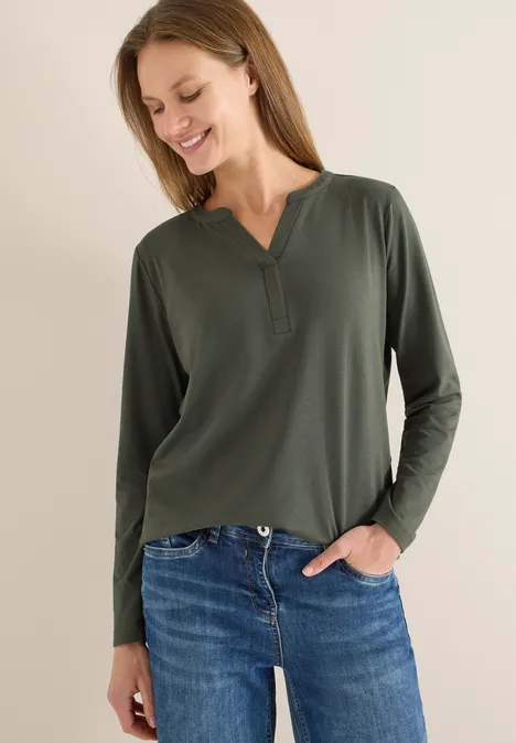 Shirt im Tunika-Look khaki Shirt im Tunika-Look khaki