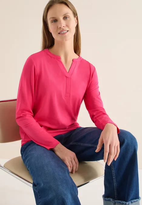 Shirt im Tunika-Look geranium red