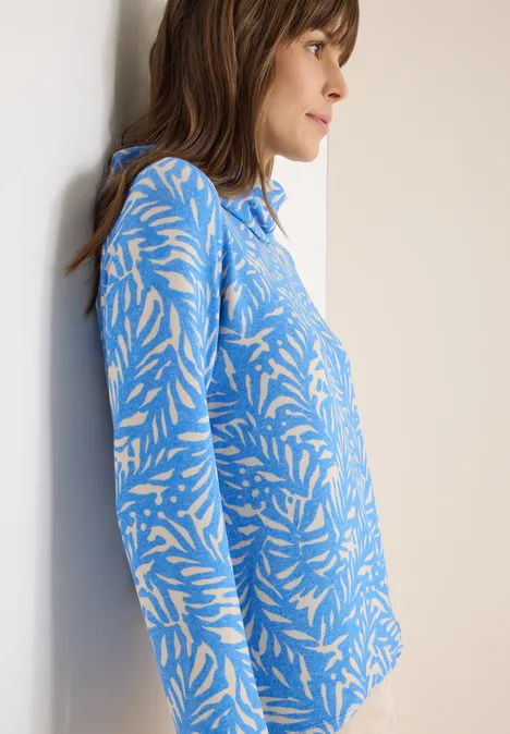 Two-Tone Shirt fountain blue melange