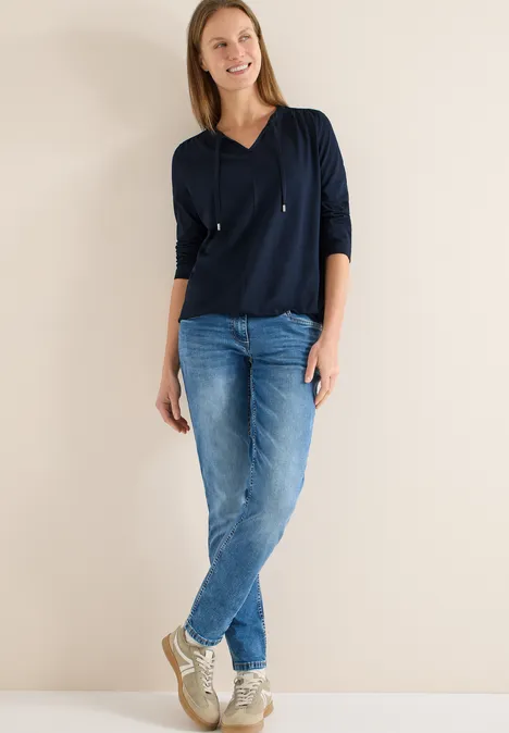 Shirt im Tunika-Look universal blue