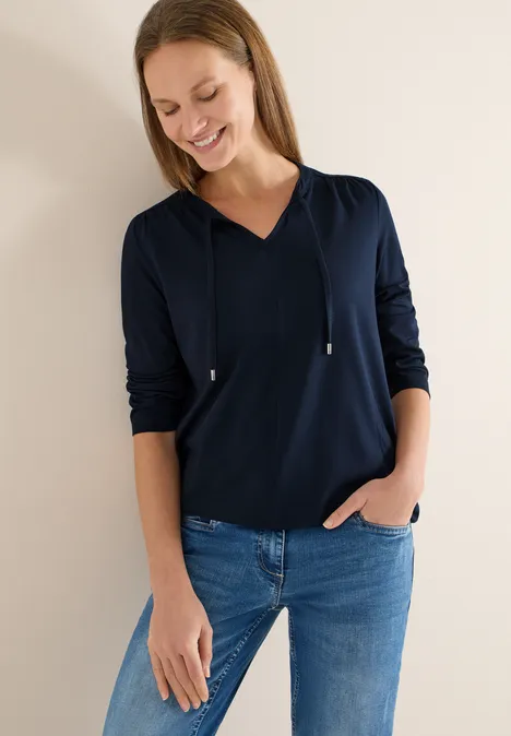 Shirt im Tunika-Look universal blue