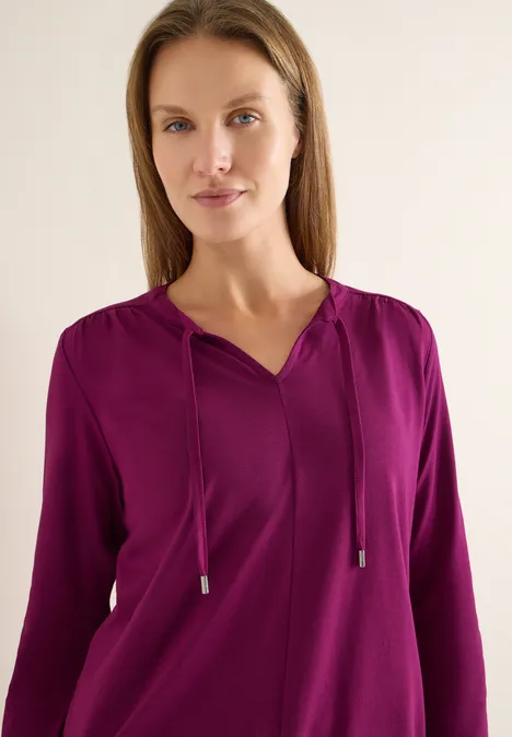 Shirt im Tunika-Look magenta purple