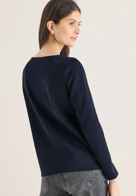Shirt met borduursel universal blue