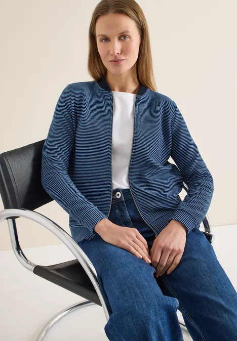 Gestreifte Jacke universal blue