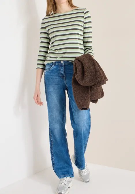 T-shirt à rayures khaki