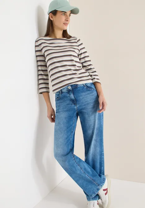 Gestreiftes Shirt urban taupe