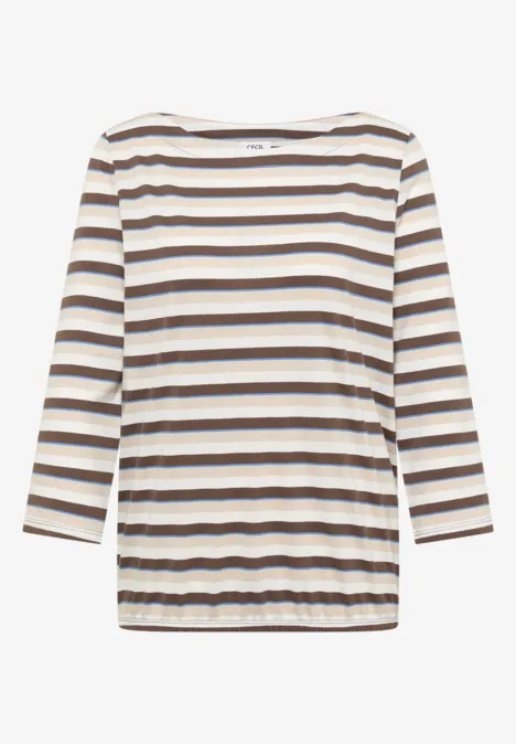 Gestreiftes Shirt urban taupe